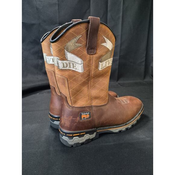 Timberland Pro Men True Grit Pull On Waterproof Work Boot Size 12M Embroidered main image 9
